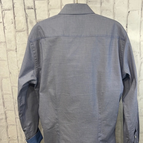 Ted Baker Endurance Long Sleeve Button-Up Shirt Contrasting Flip Cuff and Trim - Picture 9 of 13